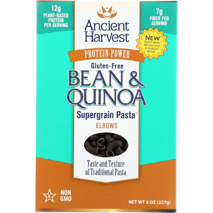 Ancient Harvest Pasta - Supergrain - Black Bean And Quinoa Elbows - Gluten Free - 8 Oz - Case Of 6