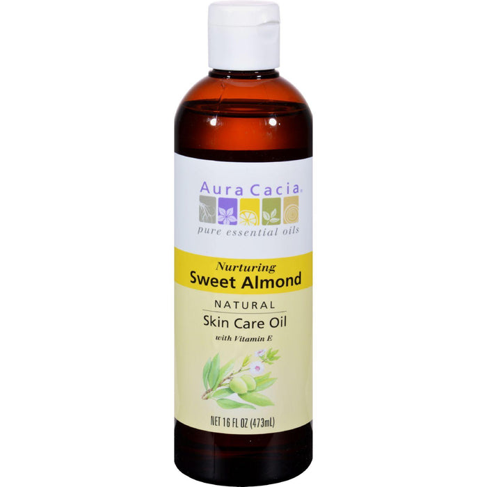Aura Cacia Natural Skin Care Oil Sweet Almond - 16 Fl Oz