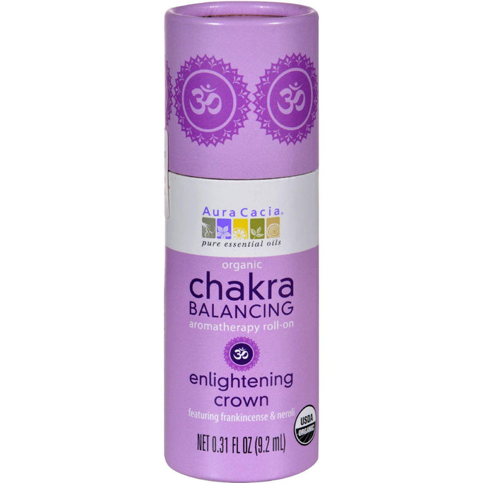 Aura Cacia Organic Chakra Balancing Aromatherapy Roll-on - Enlightening Crown - .31 Oz