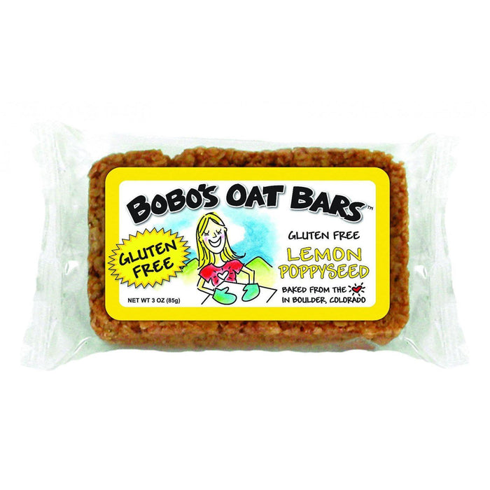 Bobo's Oat Bars - All Natural - Gluten Free - Lemon Poppyseed - 3 Oz Bars - Case Of 12