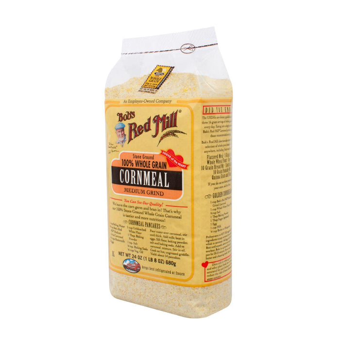 Bob's Red Mill Medium Grind Cornmeal - 24 Oz - Case Of 4