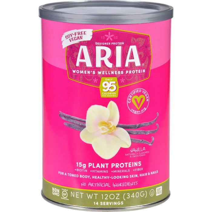 Designer Whey Aria Womens Wellness Protein Powder - Vanilla - 12 Oz