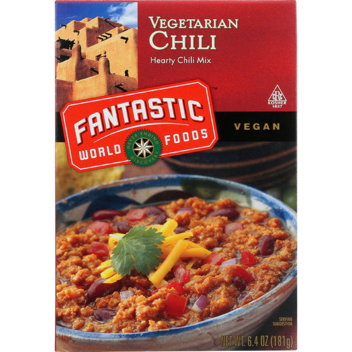 Fantastic World Foods Mix - Vegetarian Chili - 6.4 Oz - Case Of 6