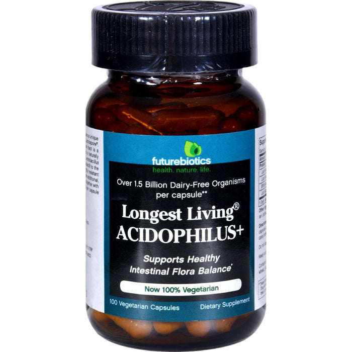 Futurebiotics Longest Living Acidophilus Plus - 100 Capsules