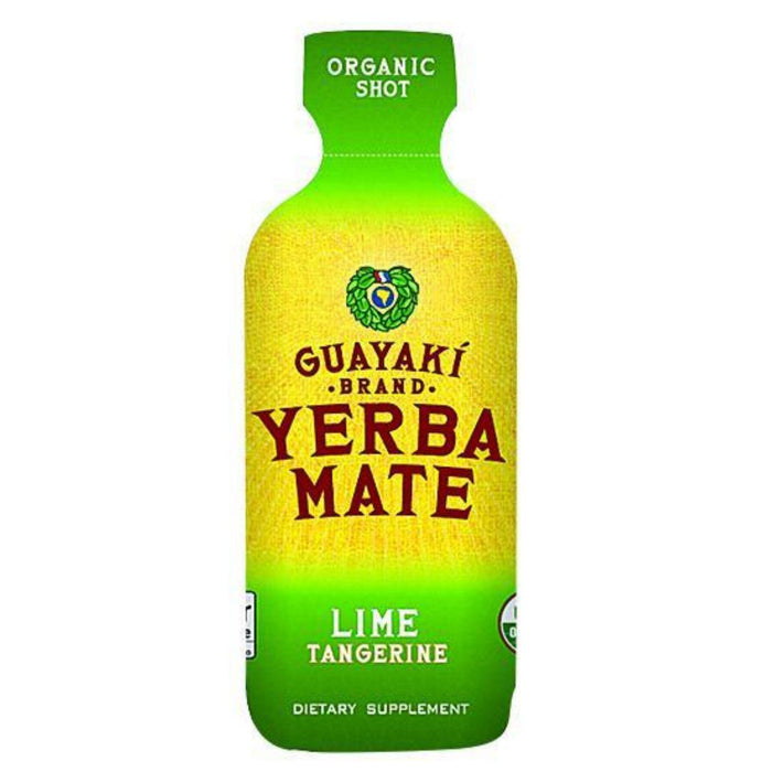 Guayaki Organic Yerba Mate Energy Shot - Lime Tangerine - 2 Oz - Case Of 12