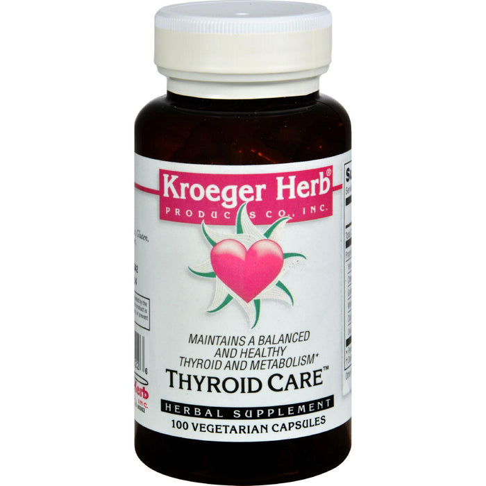 Kroeger Herb Thyroid Care - 100 Capsules