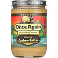 Once Again Cashew Butter - Natural - Creamy - Salt Free - 16 Oz - Case Of 12