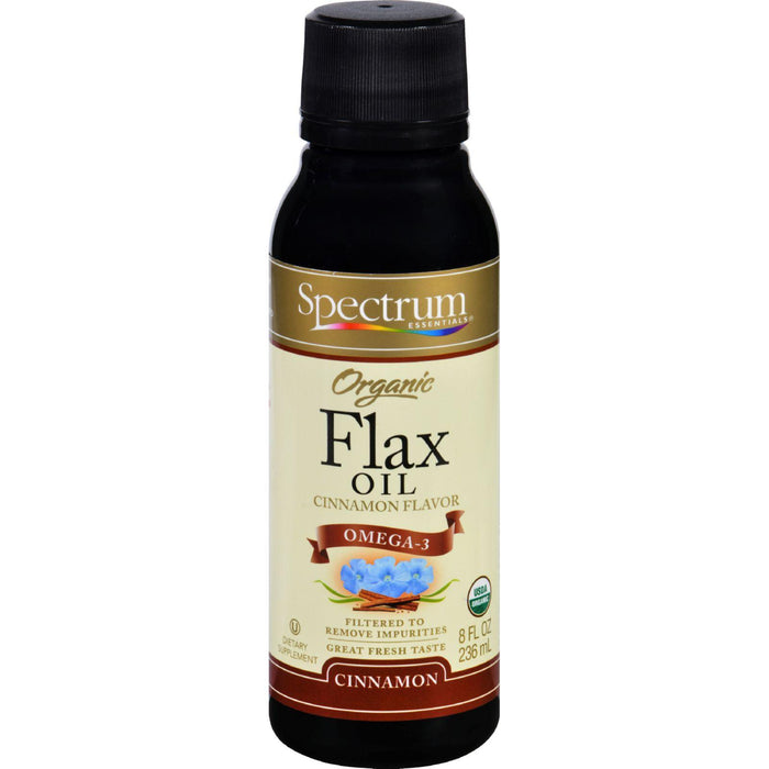 Spectrum Essentials Organic Flax Oil Cinnamon - 8 Fl Oz